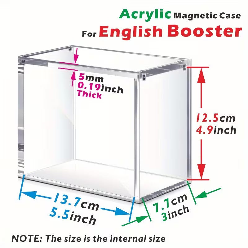 Pokemon Booster Box Acrylic Display Case/UV+ Protection/8MM/TCG/Trading Card/Display